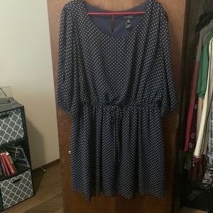 Black polka dot dress